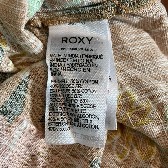 Roxy Cosmic Glow Again Floral Ruffled Skirt Womens Medium Tan NWT - Picture 5 of 5